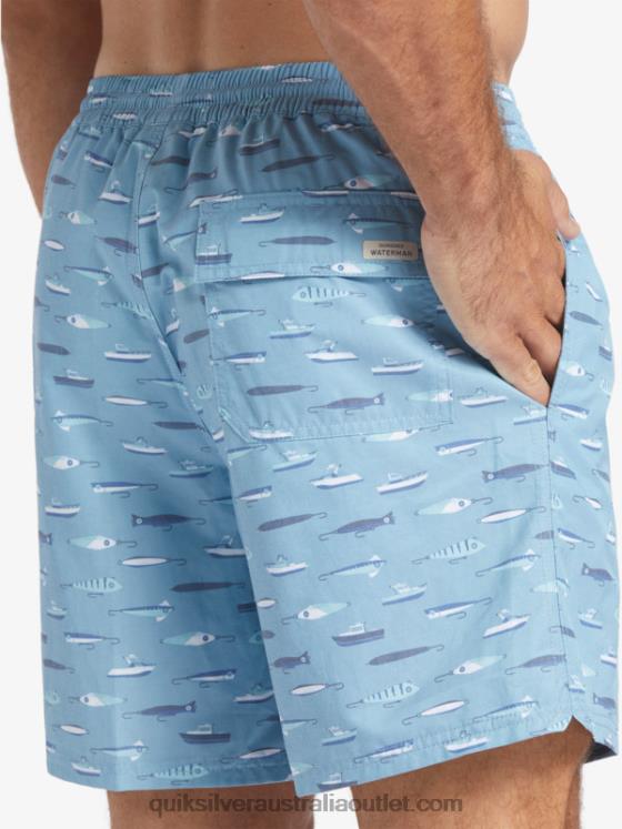 Quiksilver Men Waterman Drag Week 17 Volleys H2N4B544 dusk blue drag week