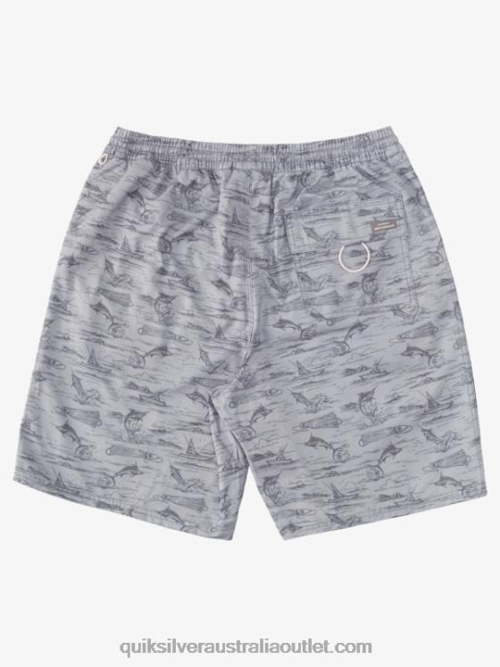Quiksilver Men Waterman Marlin Jig 17 Volleys H2N4B989 sharkskin marlin vy