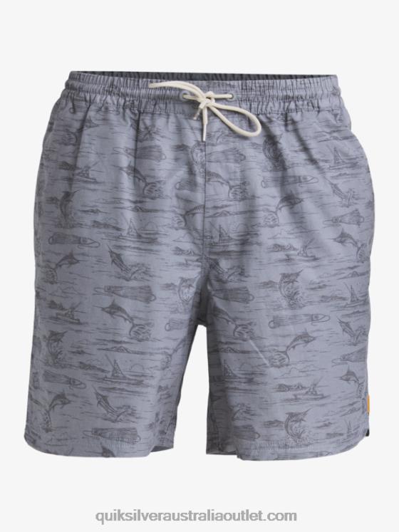 Quiksilver Men Waterman Marlin Jig 17 Volleys H2N4B989 sharkskin marlin vy