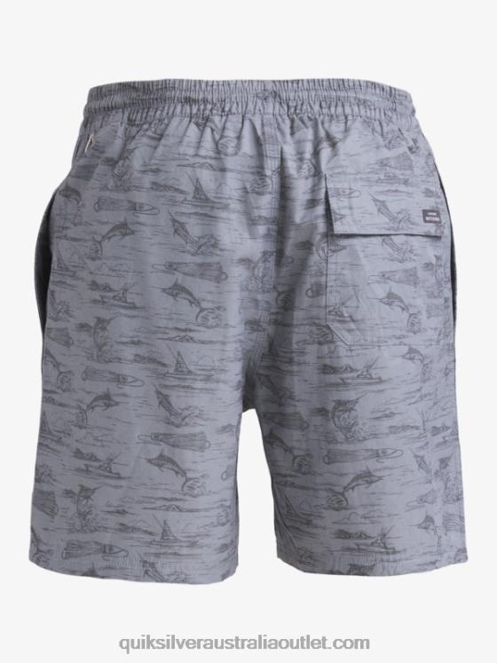 Quiksilver Men Waterman Marlin Jig 17 Volleys H2N4B989 sharkskin marlin vy