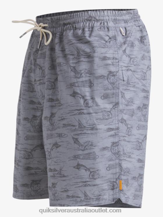 Quiksilver Men Waterman Marlin Jig 17 Volleys H2N4B989 sharkskin marlin vy