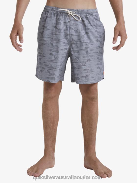 Quiksilver Men Waterman Marlin Jig 17 Volleys H2N4B989 sharkskin marlin vy