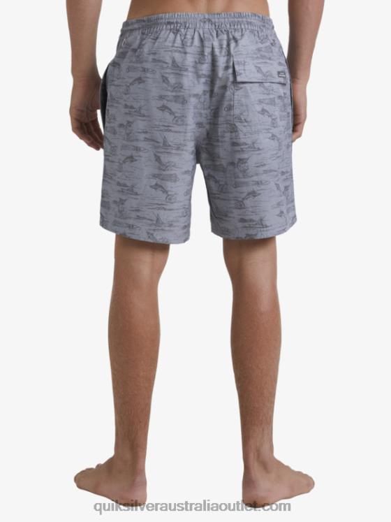 Quiksilver Men Waterman Marlin Jig 17 Volleys H2N4B989 sharkskin marlin vy