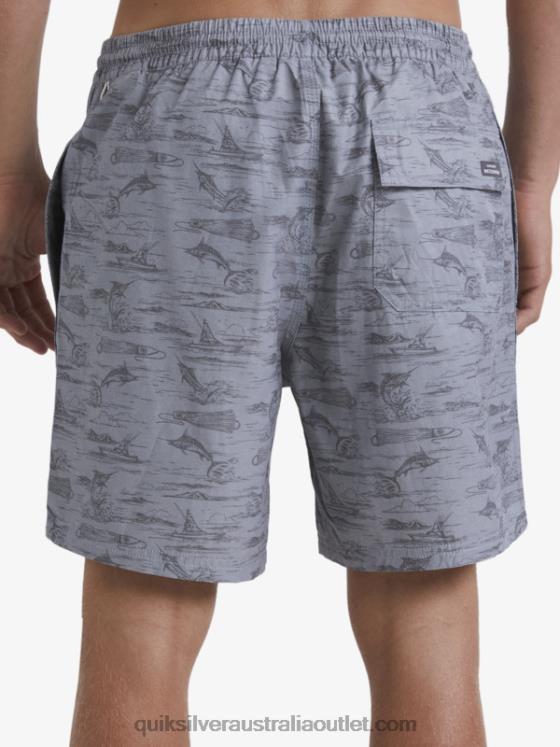 Quiksilver Men Waterman Marlin Jig 17 Volleys H2N4B989 sharkskin marlin vy