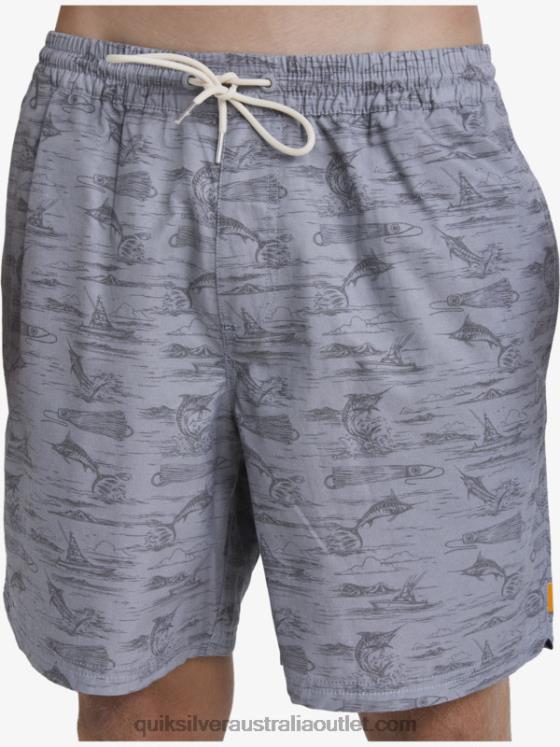 Quiksilver Men Waterman Marlin Jig 17 Volleys H2N4B989 sharkskin marlin vy