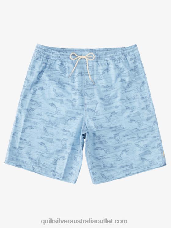 Quiksilver Men Waterman Marlin Jig 17 Volleys H2N4B991 dusk blue marlin vy