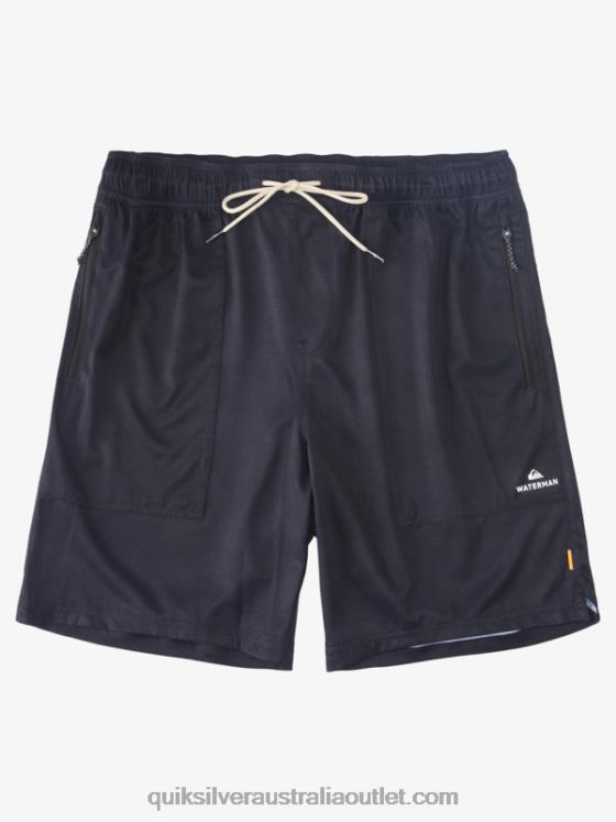 Quiksilver Men Waterman Scout Zipper Amphibian 20 Boardshorts H2N4B1324 black