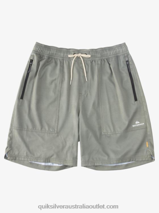 Quiksilver Men Waterman Scout Zipper Amphibian 20 Boardshorts H2N4B1325 dusty olive