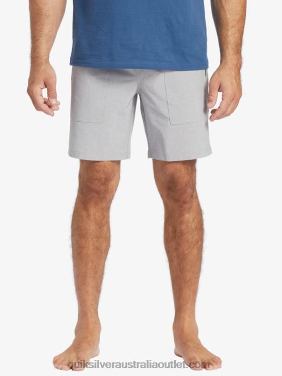 Quiksilver Men Waterman Scout Zipper Amphibian 20 Boardshorts H2N4B1326 sharkskin