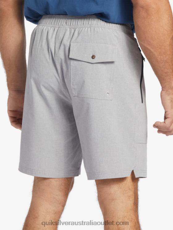 Quiksilver Men Waterman Scout Zipper Amphibian 20 Boardshorts H2N4B1326 sharkskin