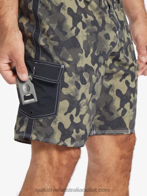Quiksilver Men Waterman Throwback Camo 19 Boardshorts H2N4B535 black throwback fade