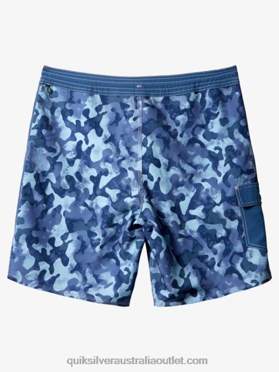 Quiksilver Men Waterman Throwback Camo 19 Boardshorts H2N4B536 ensign blue throwback