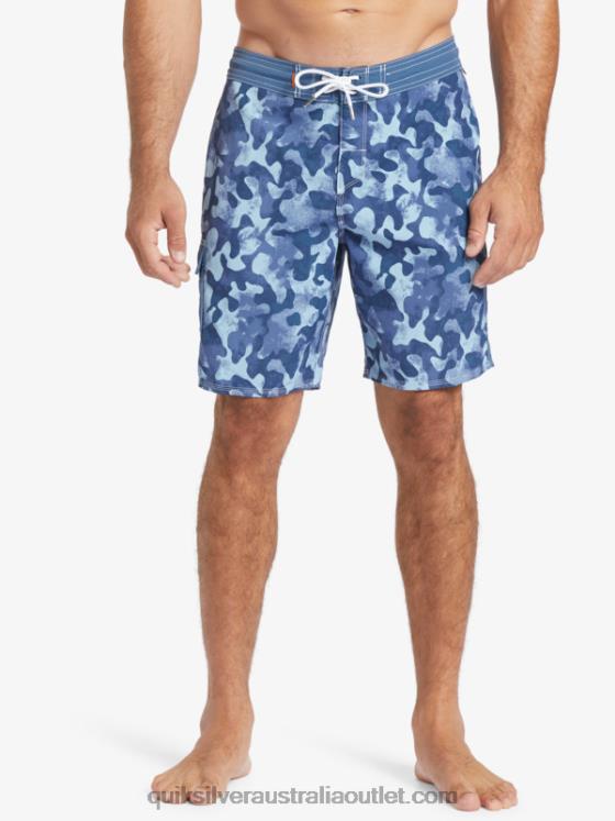 Quiksilver Men Waterman Throwback Camo 19 Boardshorts H2N4B536 ensign blue throwback