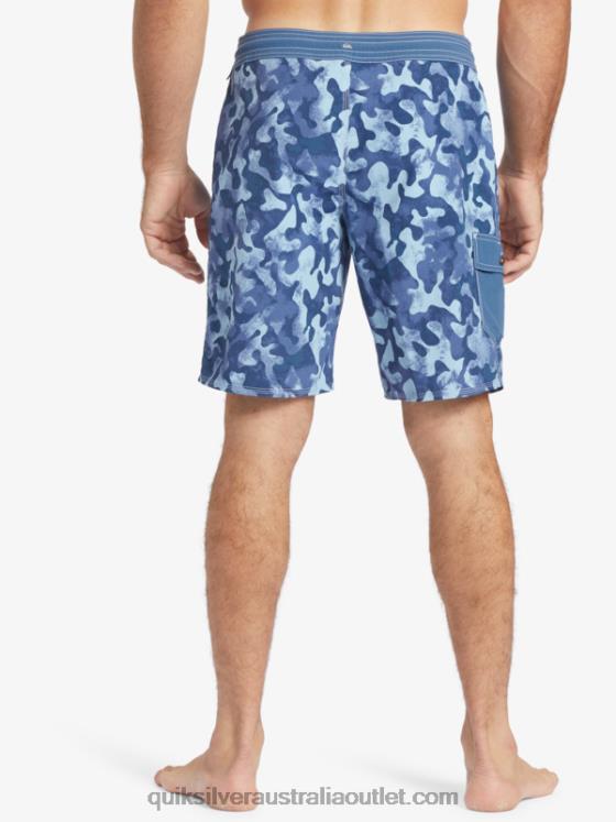 Quiksilver Men Waterman Throwback Camo 19 Boardshorts H2N4B536 ensign blue throwback