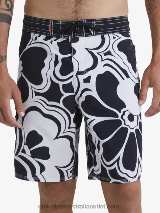 Quiksilver Men Waterman Throwback Print 19 Boardshorts H2N4B1436 black throwback