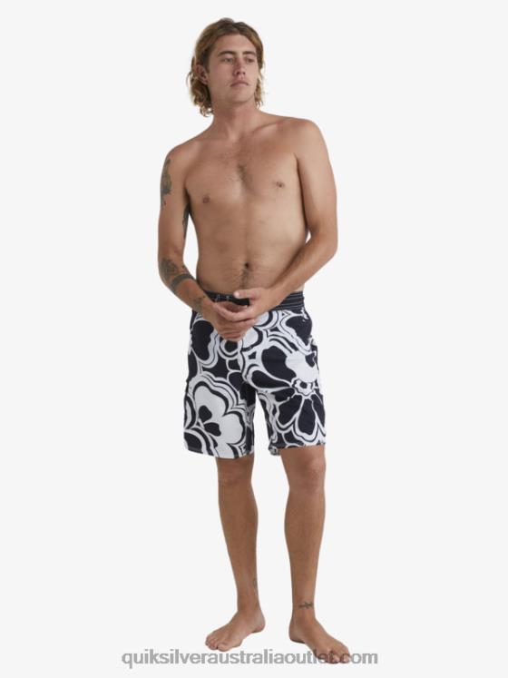Quiksilver Men Waterman Throwback Print 19 Boardshorts H2N4B1436 black throwback