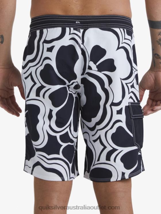 Quiksilver Men Waterman Throwback Print 19 Boardshorts H2N4B1436 black throwback