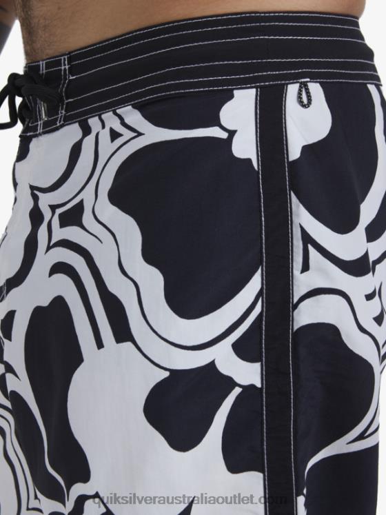 Quiksilver Men Waterman Throwback Print 19 Boardshorts H2N4B1436 black throwback