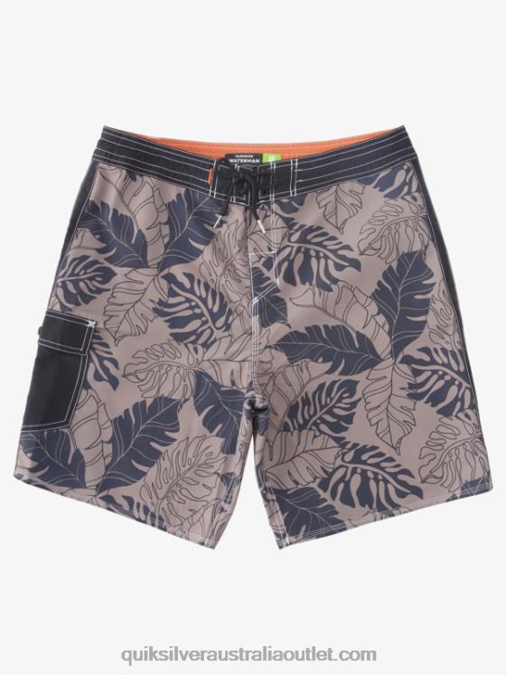 Quiksilver Men Waterman Throwback Print 2 19 Boardshorts H2N4B848 black throwback