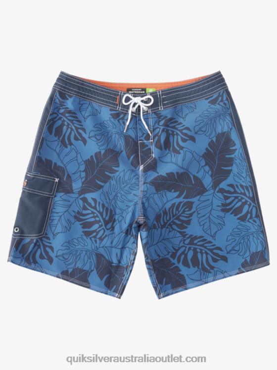 Quiksilver Men Waterman Throwback Print 2 19 Boardshorts H2N4B849 ensign blue throwback