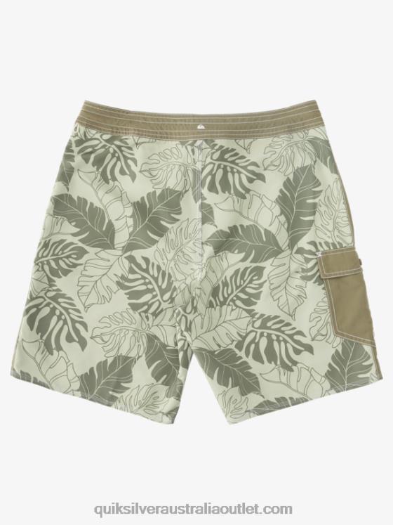 Quiksilver Men Waterman Throwback Print 2 19 Boardshorts H2N4B850 tea throwback
