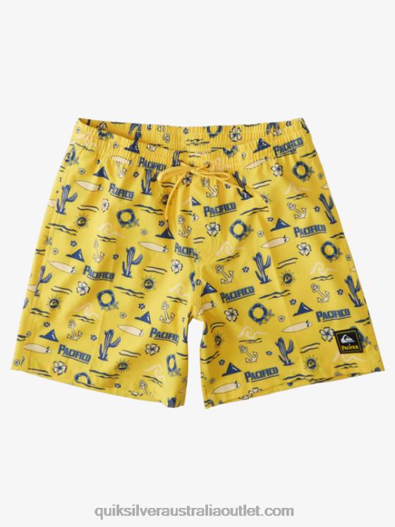 Quiksilver x Pacifico Men 17 Volleys H2N4B1763 yellow pacifico quik volley