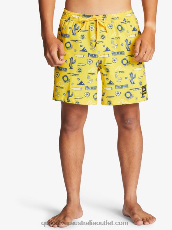 Quiksilver x Pacifico Men 17 Volleys H2N4B1763 yellow pacifico quik volley