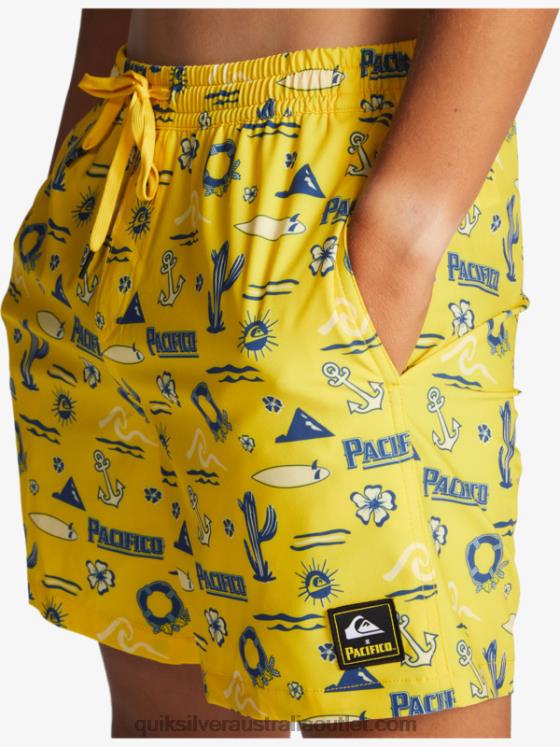 Quiksilver x Pacifico Men 17 Volleys H2N4B1763 yellow pacifico quik volley