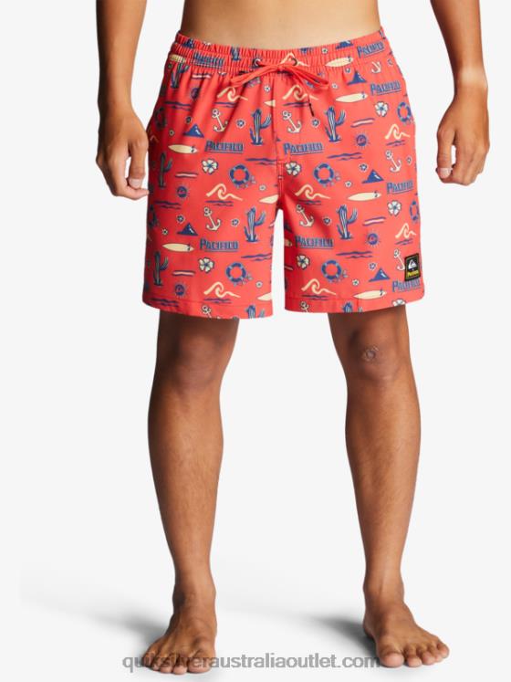 Quiksilver x Pacifico Men 17 Volleys H2N4B1764 red pacifico quiksilver volley