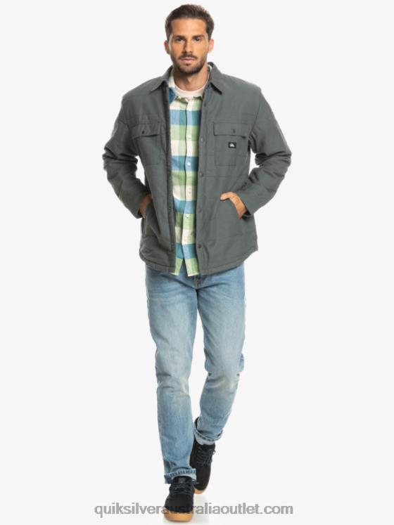 Quiksilver Men Downrail Canvas Chore Jacket H2N4B1566 iron gate