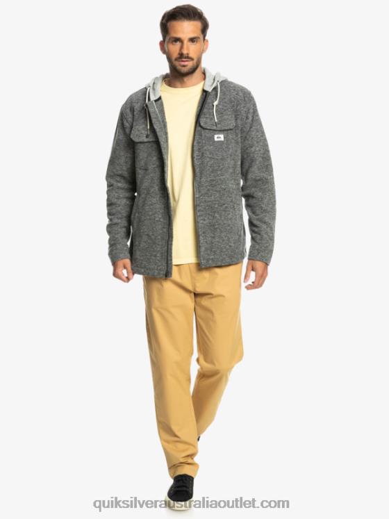 Quiksilver Men Super Swell Hooded Fleece Zip-Up Jacket H2N4B1472 dark grey heather