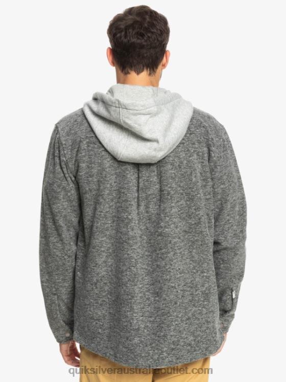 Quiksilver Men Super Swell Hooded Fleece Zip-Up Jacket H2N4B1472 dark grey heather