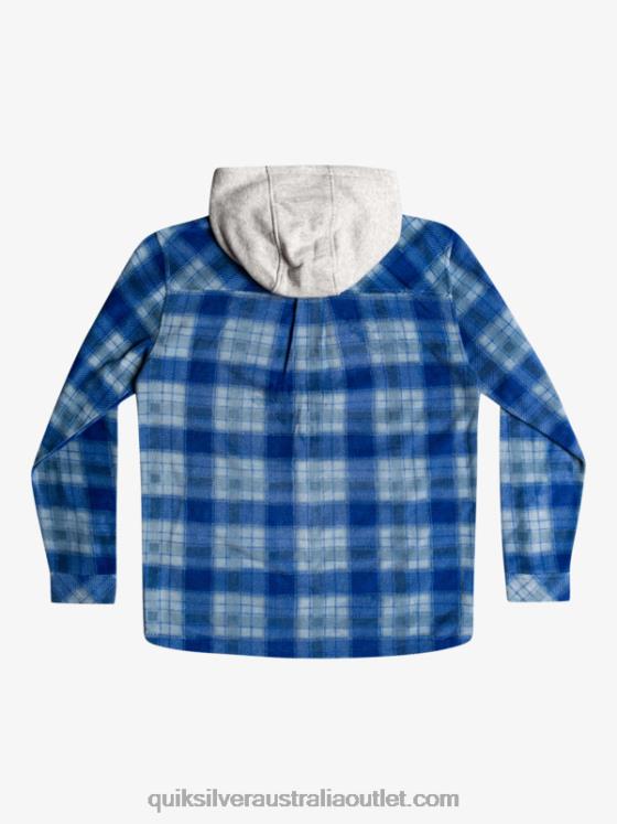 Quiksilver Men Super Swell Hooded Fleece Zip-Up Jacket H2N4B1475 sodalite blue super plaid