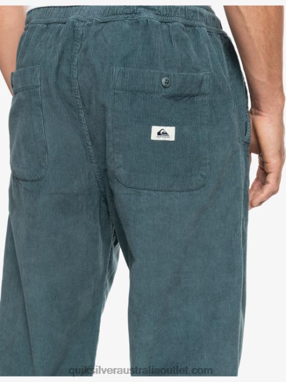 Quiksilver Men Cord Beach Cruiser Corduroy Pants H2N4B921 dark slate