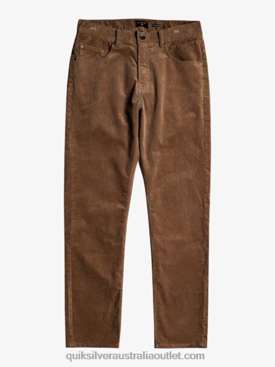 Quiksilver Men Kracker Cord Corduroy Pants H2N4B1547 chocolate chip