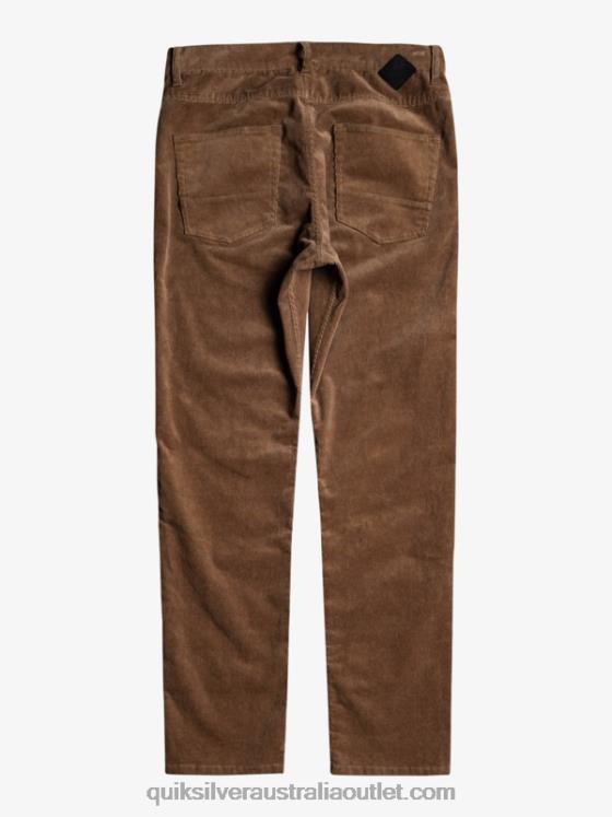 Quiksilver Men Kracker Cord Corduroy Pants H2N4B1547 chocolate chip