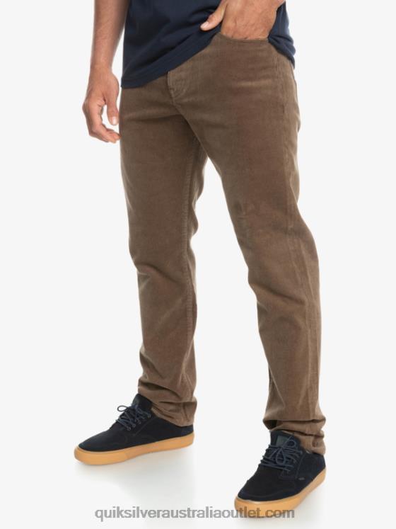 Quiksilver Men Kracker Cord Corduroy Pants H2N4B1547 chocolate chip
