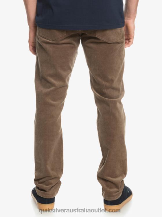 Quiksilver Men Kracker Cord Corduroy Pants H2N4B1547 chocolate chip