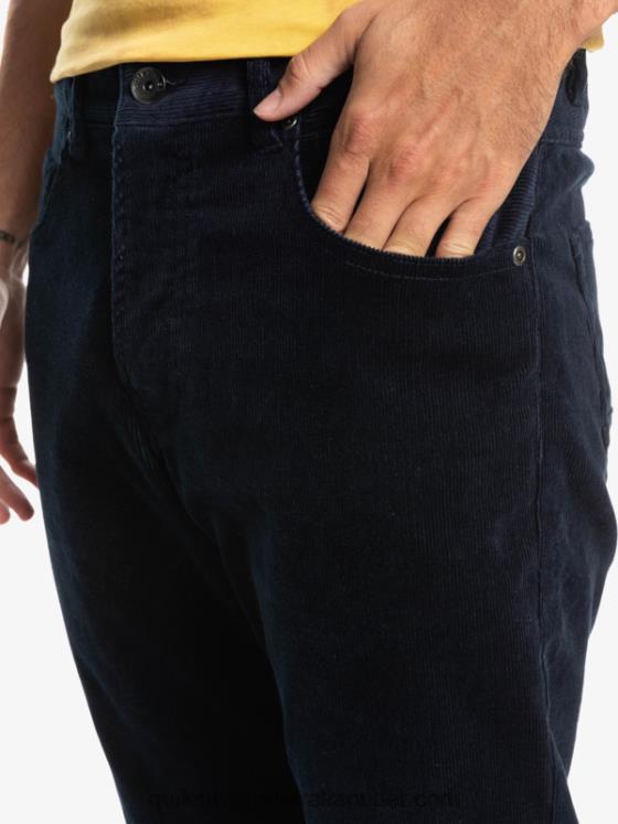 Quiksilver Men Kracker Cord Corduroy Pants H2N4B1548 navy blazer
