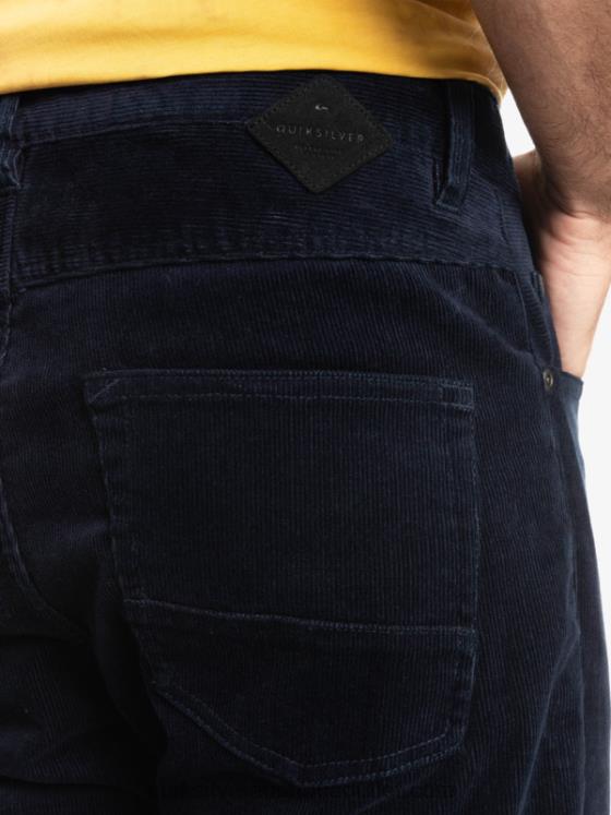 Quiksilver Men Kracker Cord Corduroy Pants H2N4B1548 navy blazer