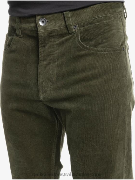 Quiksilver Men Kracker Cord Corduroy Pants H2N4B1549 grape leaf