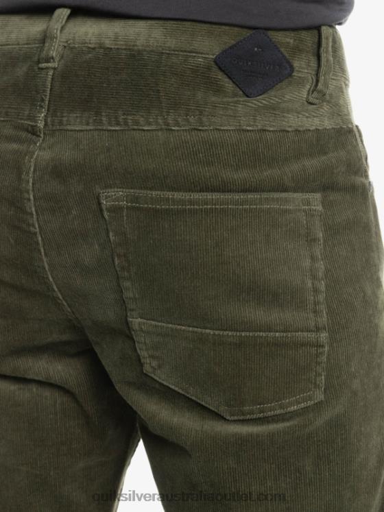 Quiksilver Men Kracker Cord Corduroy Pants H2N4B1549 grape leaf