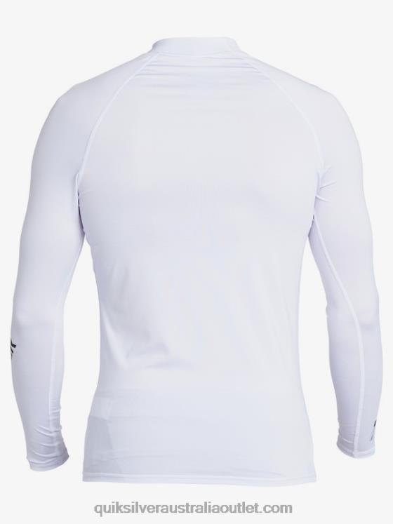 Quiksilver Men All Time Long Sleeve UPF 50 Rashguard H2N4B1429 white