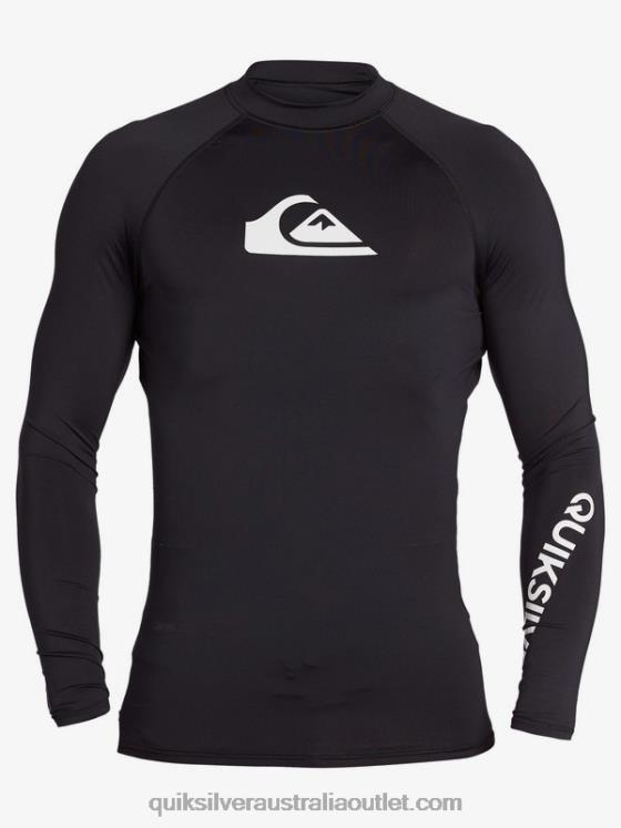 Quiksilver Men All Time Long Sleeve UPF 50 Rashguard H2N4B1430 black