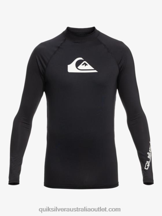 Quiksilver Men All Time Long Sleeve UPF 50 Rashguard H2N4B817 black