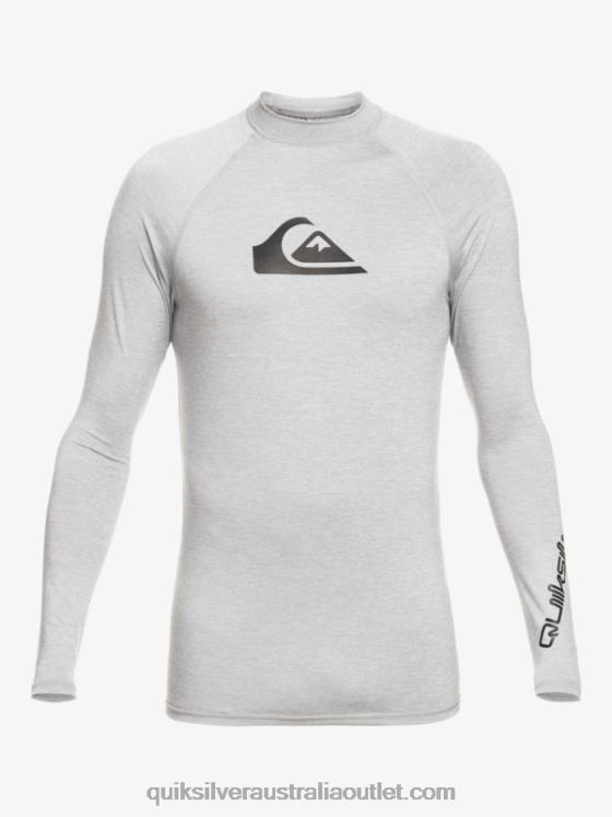 Quiksilver Men All Time Long Sleeve UPF 50 Rashguard H2N4B819 sleet heather