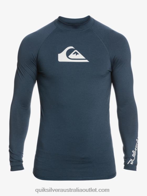 Quiksilver Men All Time Long Sleeve UPF 50 Rashguard H2N4B820 navy blazer heather