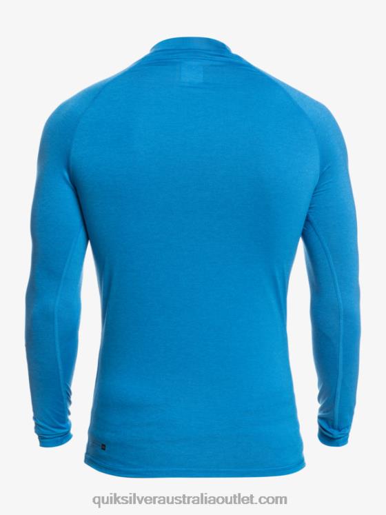 Quiksilver Men All Time Long Sleeve UPF 50 Rashguard H2N4B822 snorkel blue heather