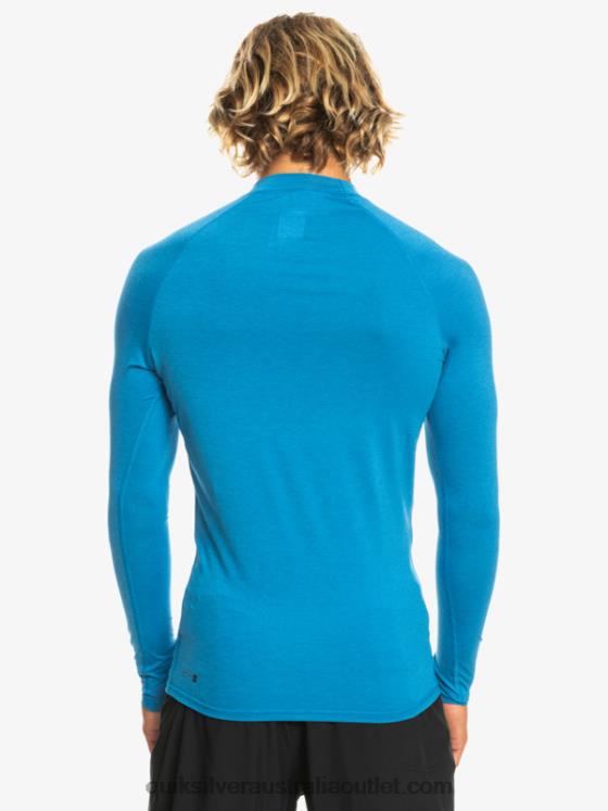 Quiksilver Men All Time Long Sleeve UPF 50 Rashguard H2N4B822 snorkel blue heather
