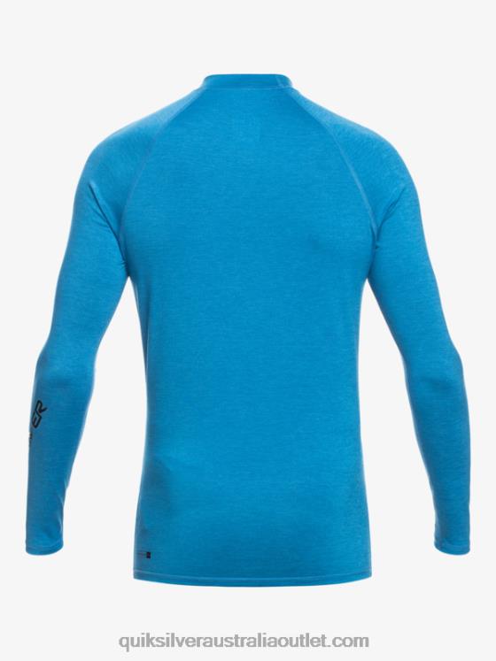 Quiksilver Men All Time Long Sleeve UPF 50 Rashguard H2N4B823 vallarta blue heather
